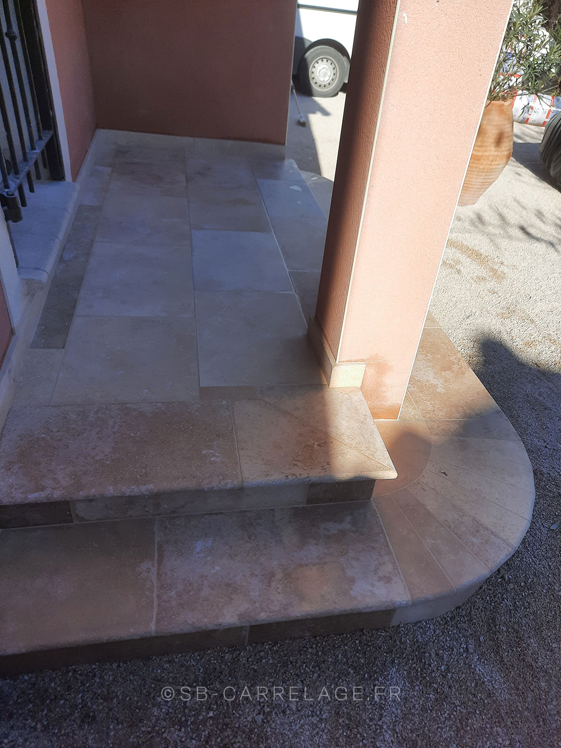 SB CARRELAGE extérieur escalier perron entrée marche sol